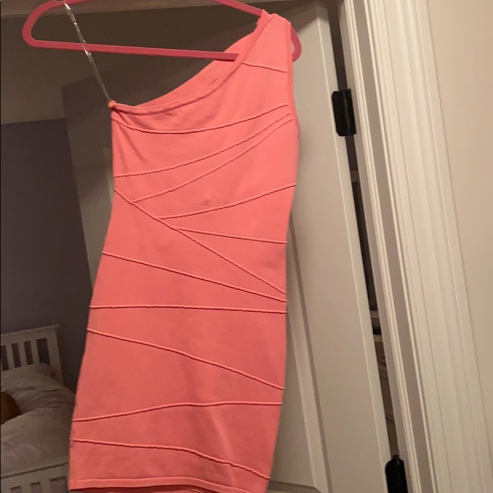 Never worn Pink one shoulder dress